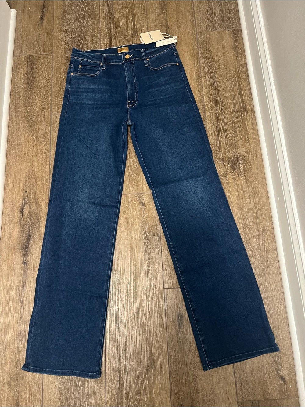 MOTHER Kick It High Rise Straight Leg Jeans - Picture 3 of 5